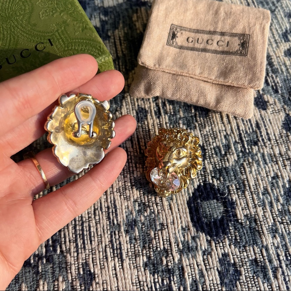 Gucci Lion Crystal Earrings - Picture 6 of 8